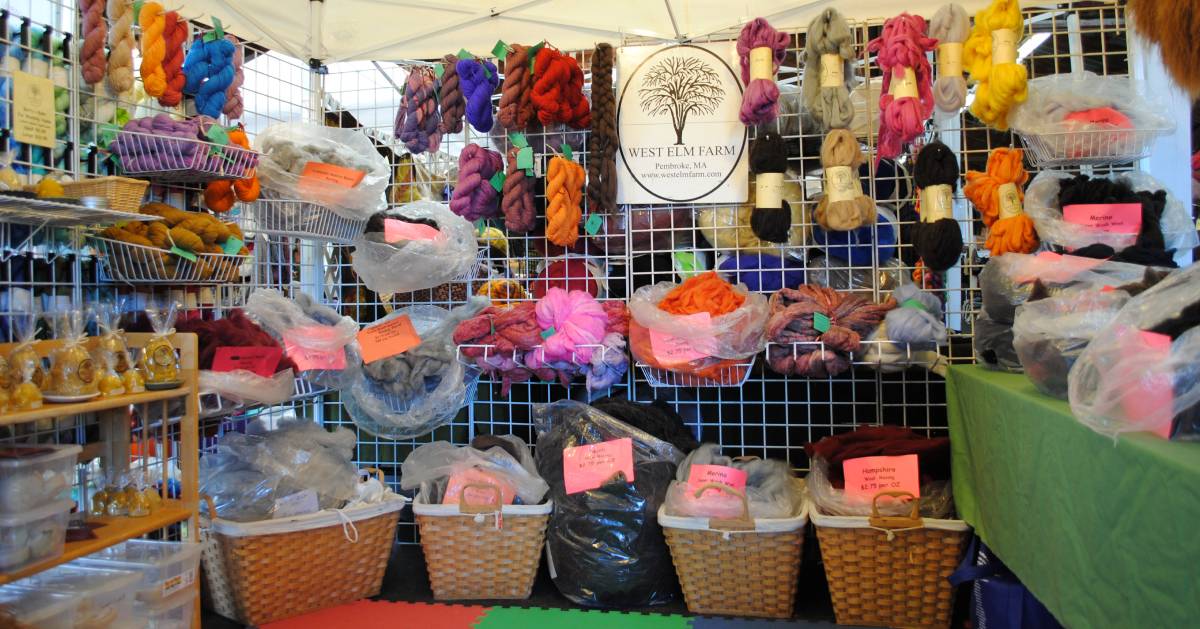 booth at a wool festival