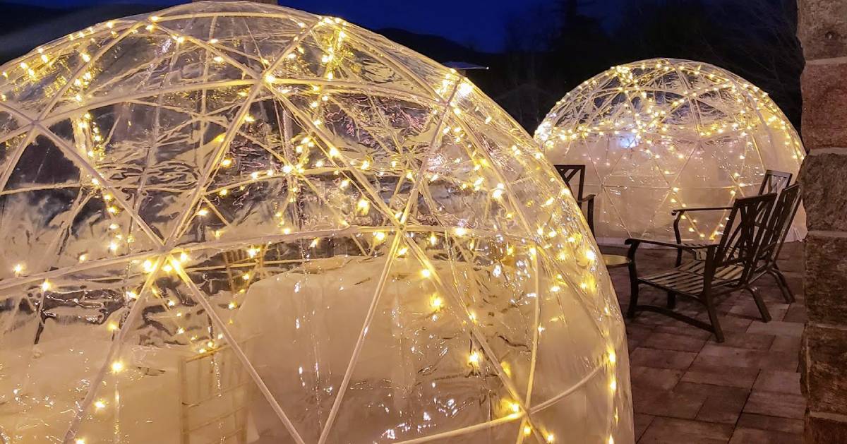 outdoor dining igloos