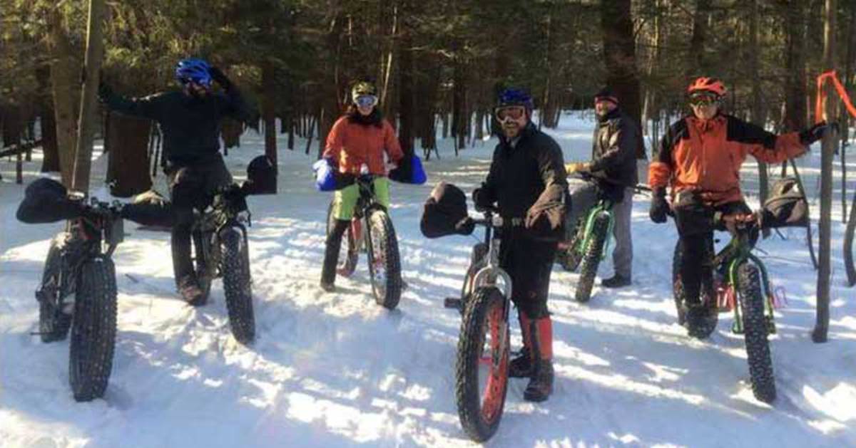 group of fat tire bikers