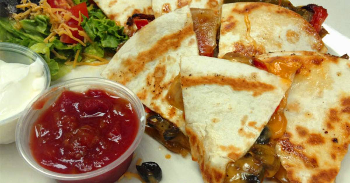 quesadillas and salsa