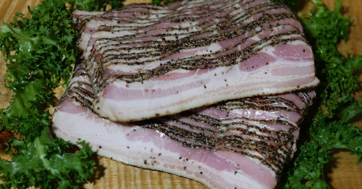 peppered bacon