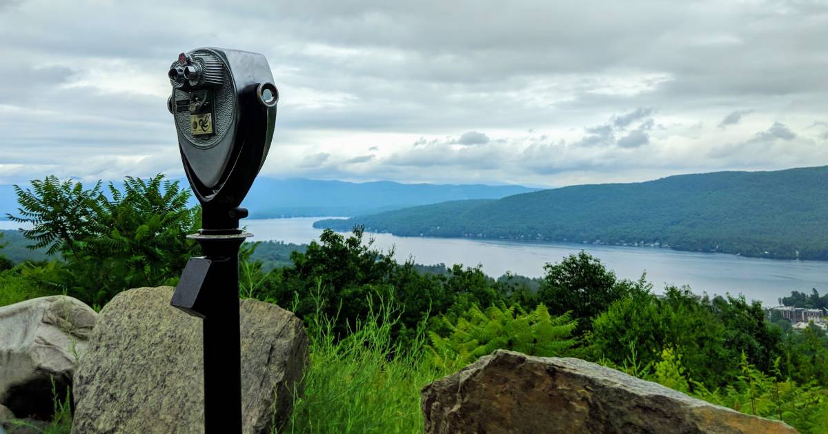 view finder on mountain