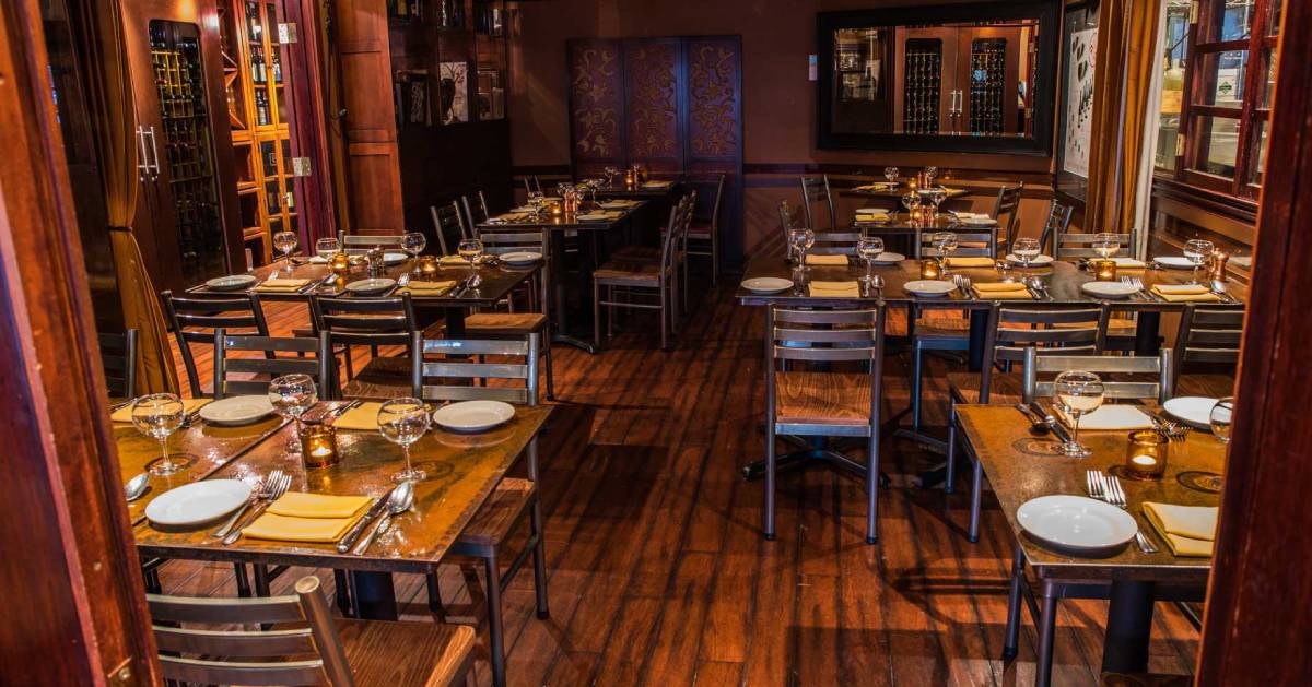 tables in a dining room