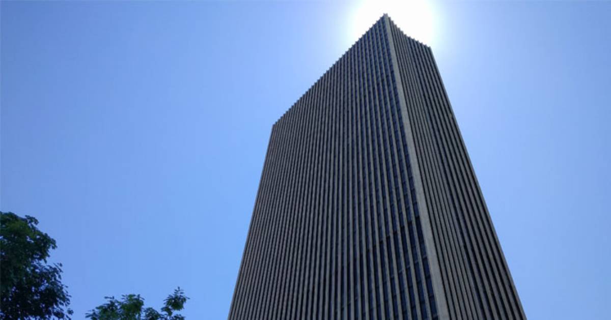 exterior of the corning tower