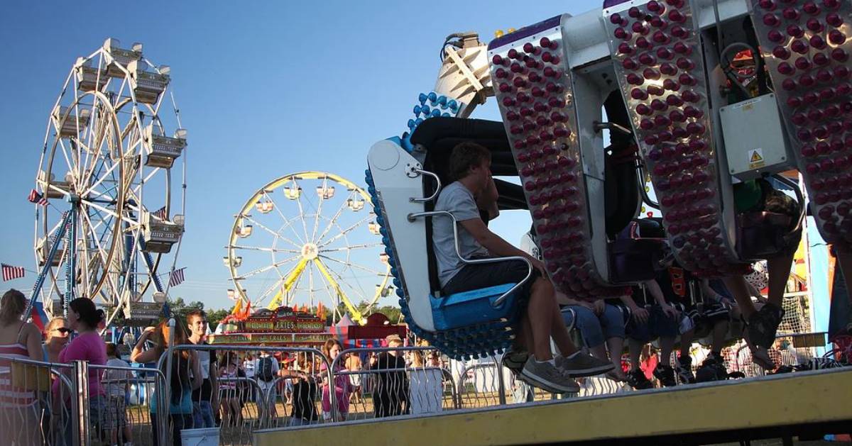 people on a carnival ride