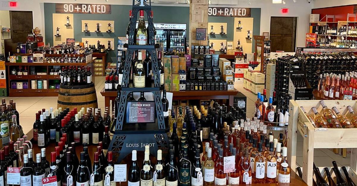 interior of liquor store