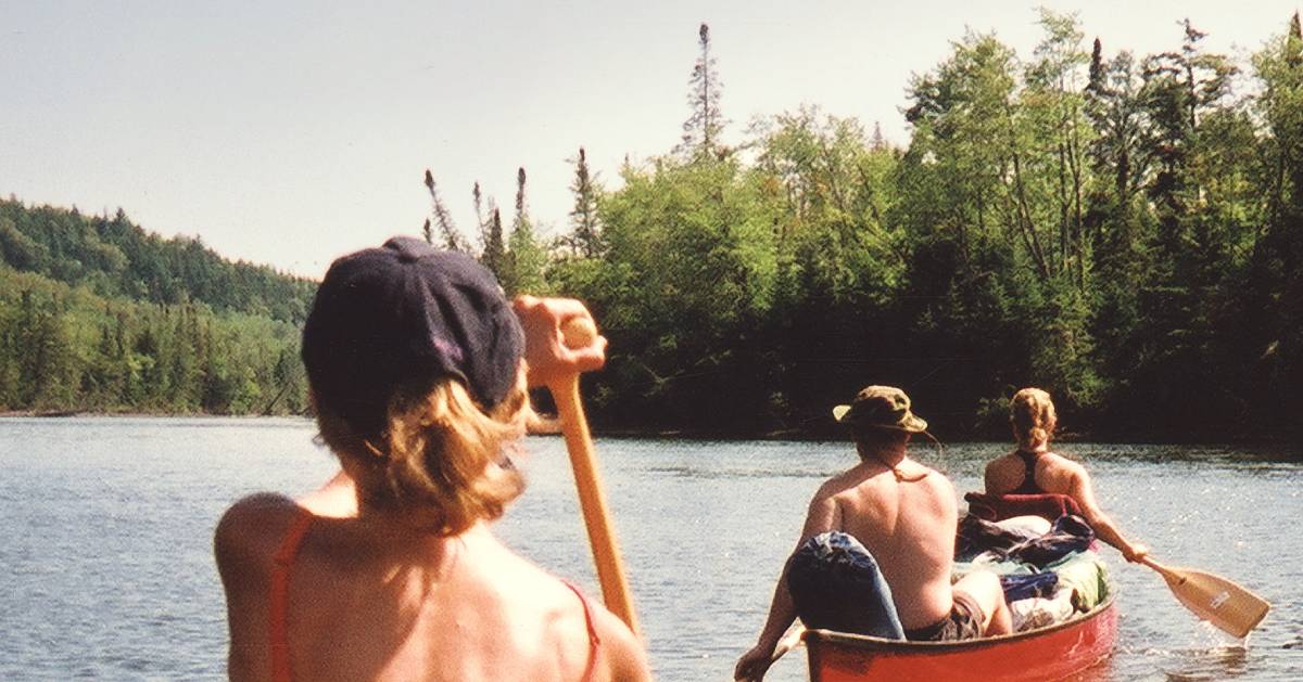 people paddling