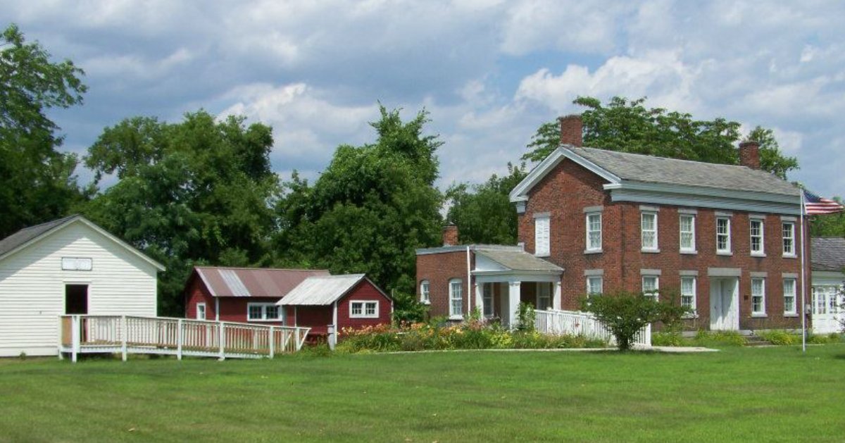 historic house and buildings near it