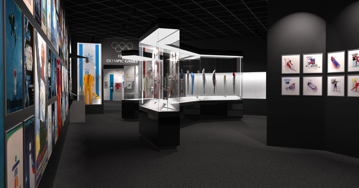 interior display of new olympic museum