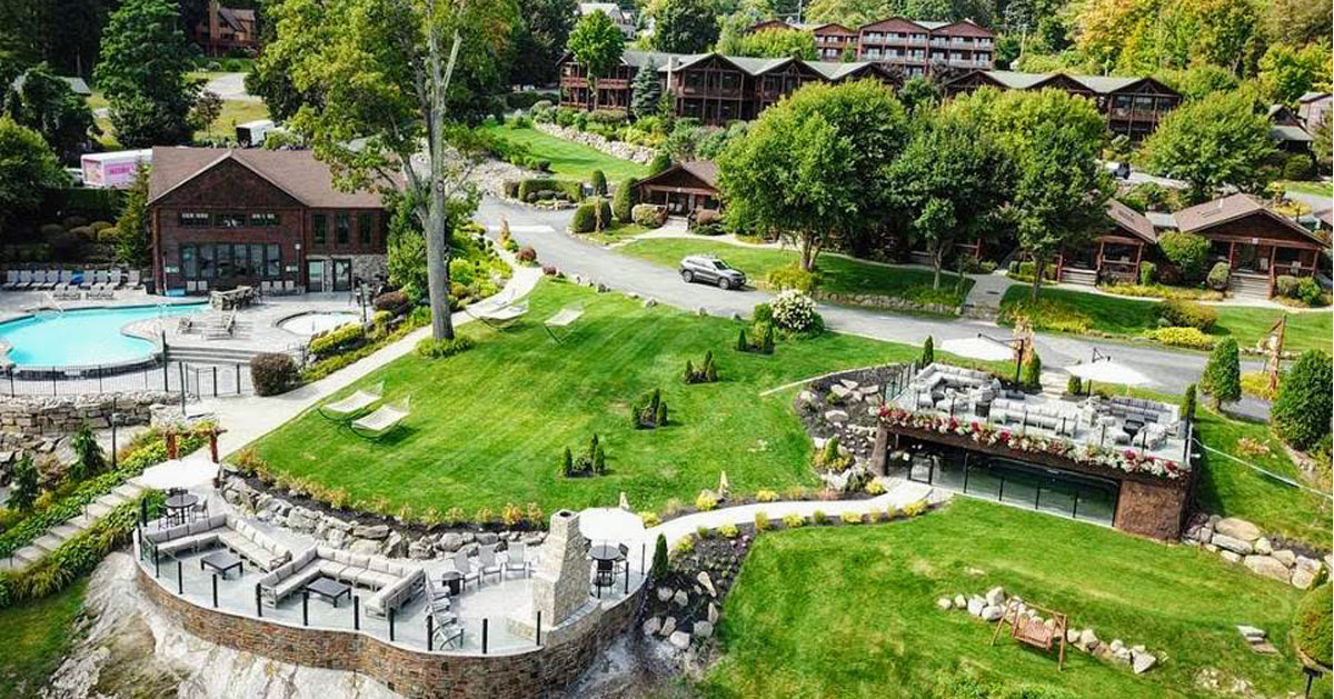 aerial view of Lodges at Cresthaven