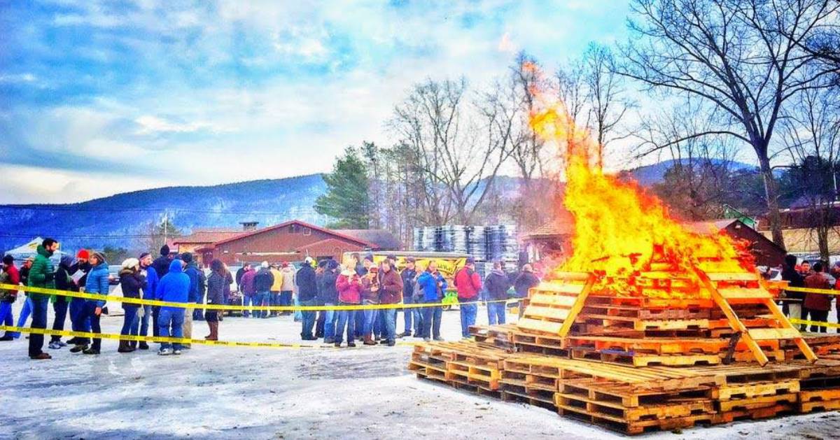 bonfire at Barrel Fest