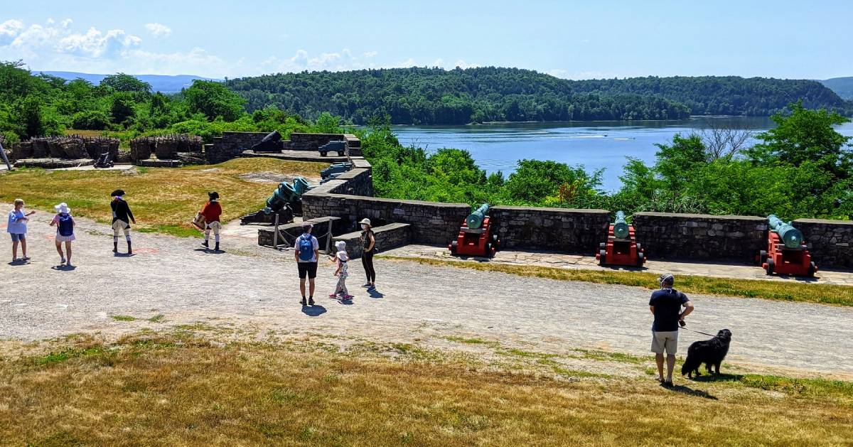 view of people at Fort Ticonderoga
