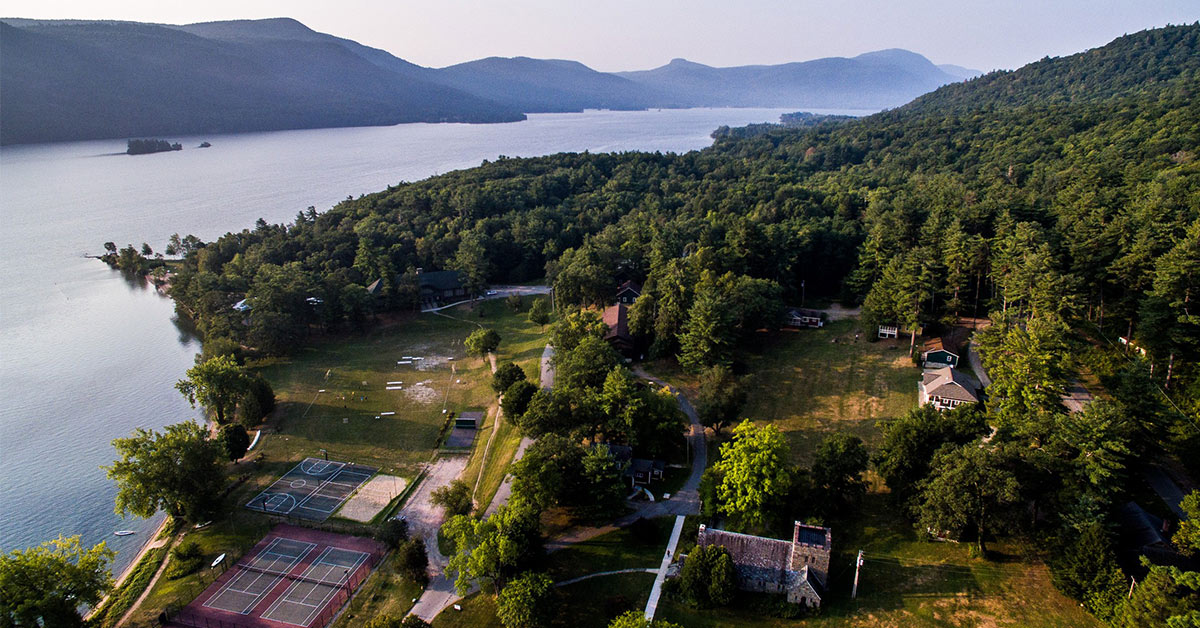 aerial view of silver bay ymca