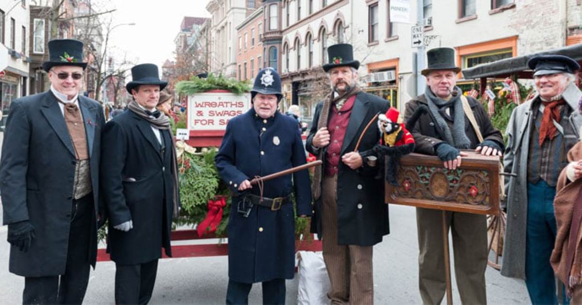 men posing in Victorian dress style