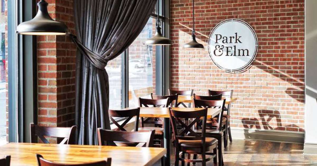 interior shot of park & elm on a sunny day