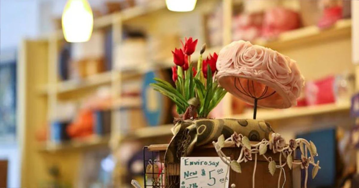 flowers and floral display in a store