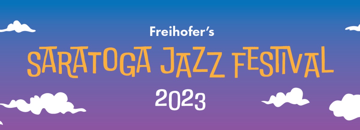 Freihofer's Saratoga Jazz Festival 2023 cloud logo banner