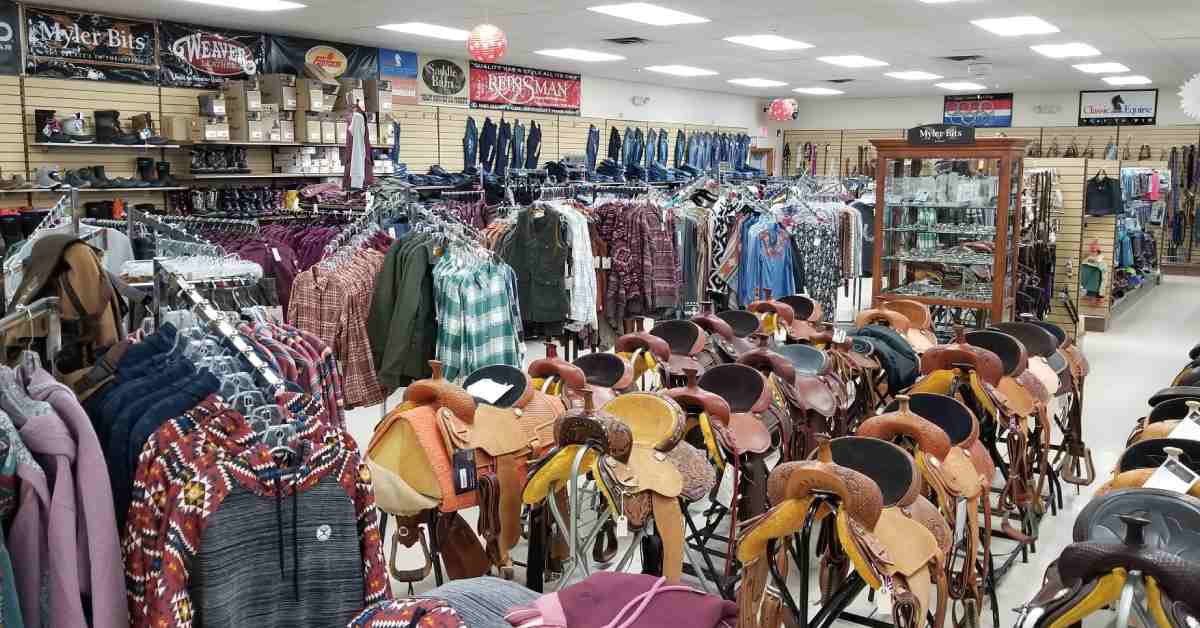 western shirts and apparel in a store