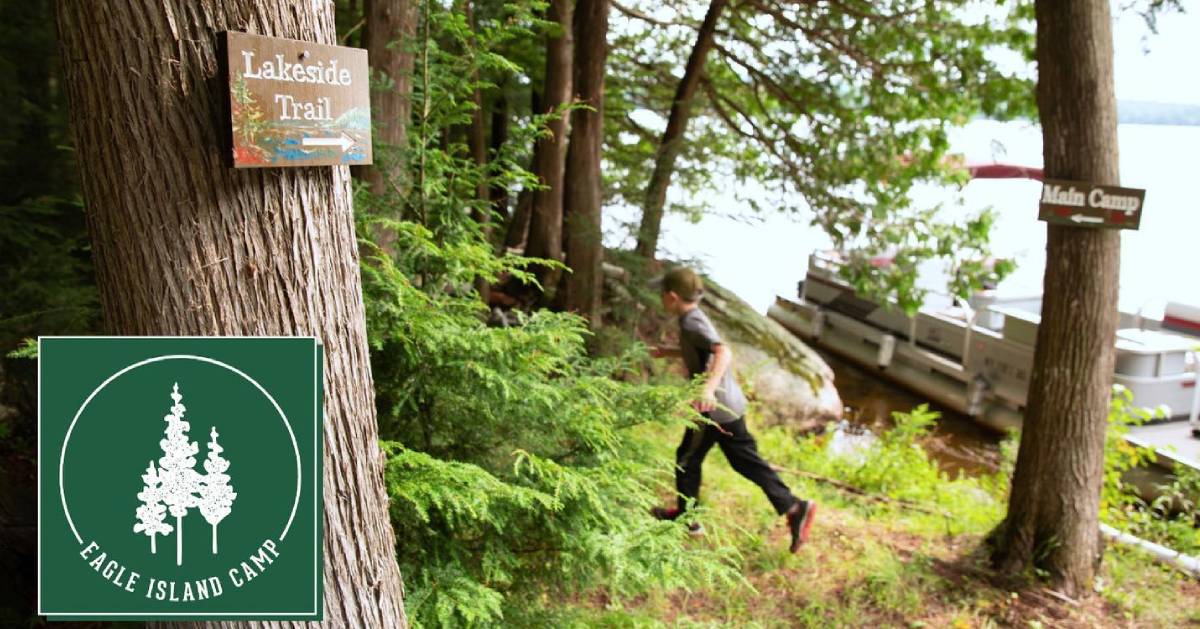 kid runs on trail