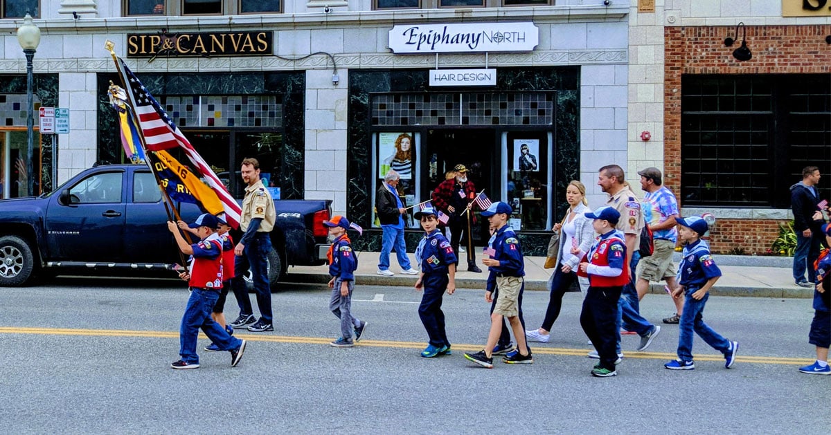kids marching in parade