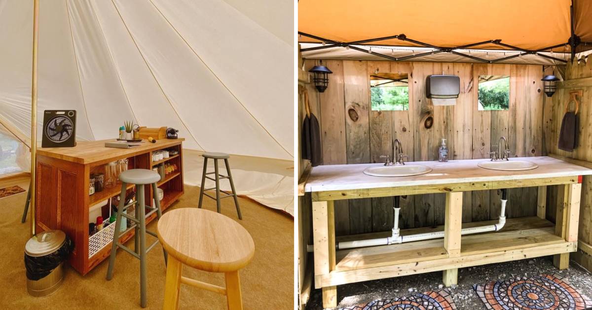 amenities with glamping