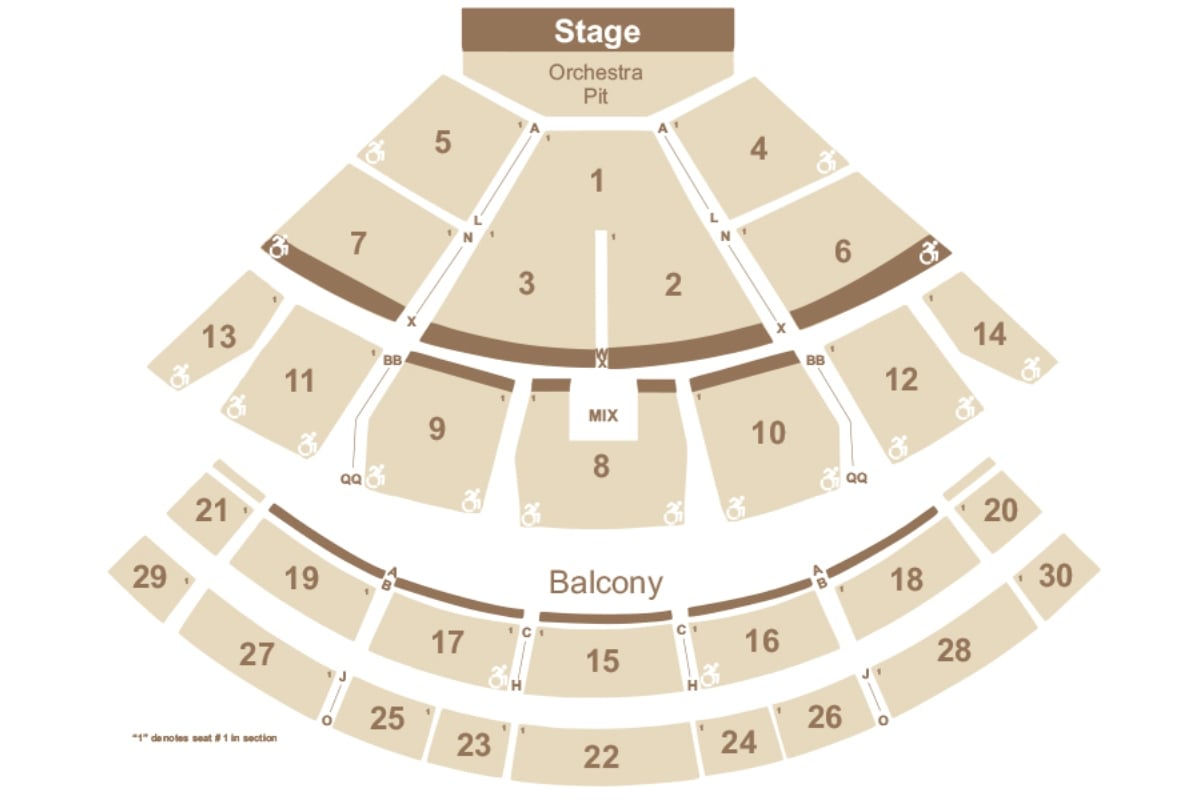 seating chart for an amphitheater
