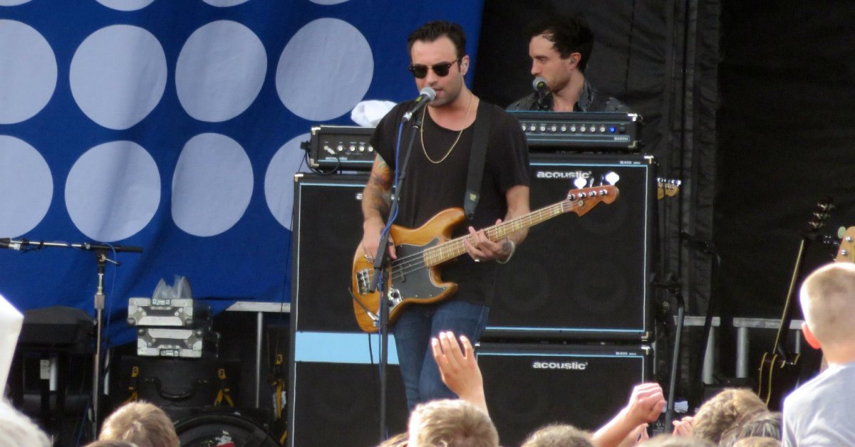 guitarist on outdoor stage