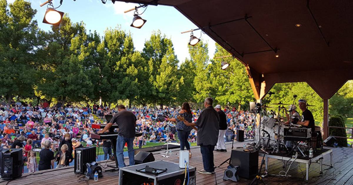 outdoor summer concert in a park