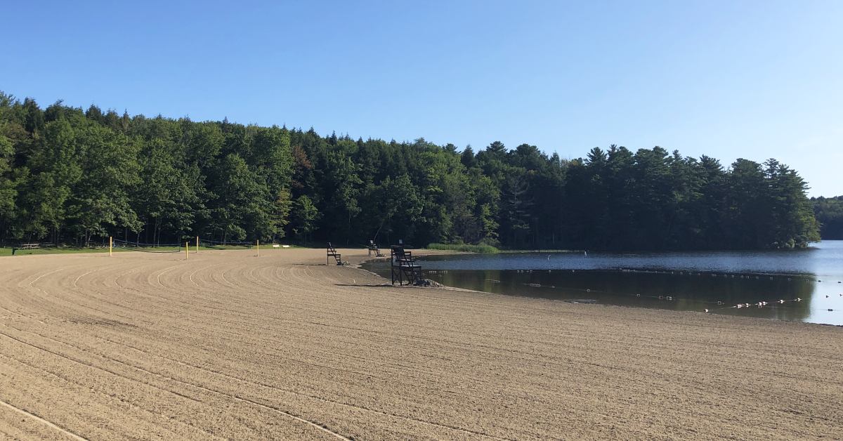 beach on a lake