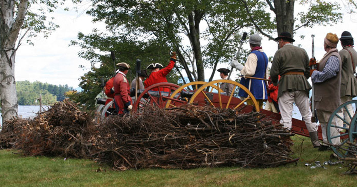 A historical reenactment of the siege of Fort William Henry