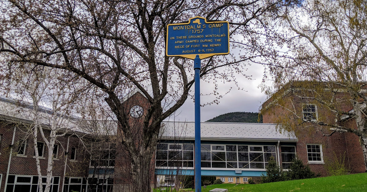Montcalm's Camp historic sign