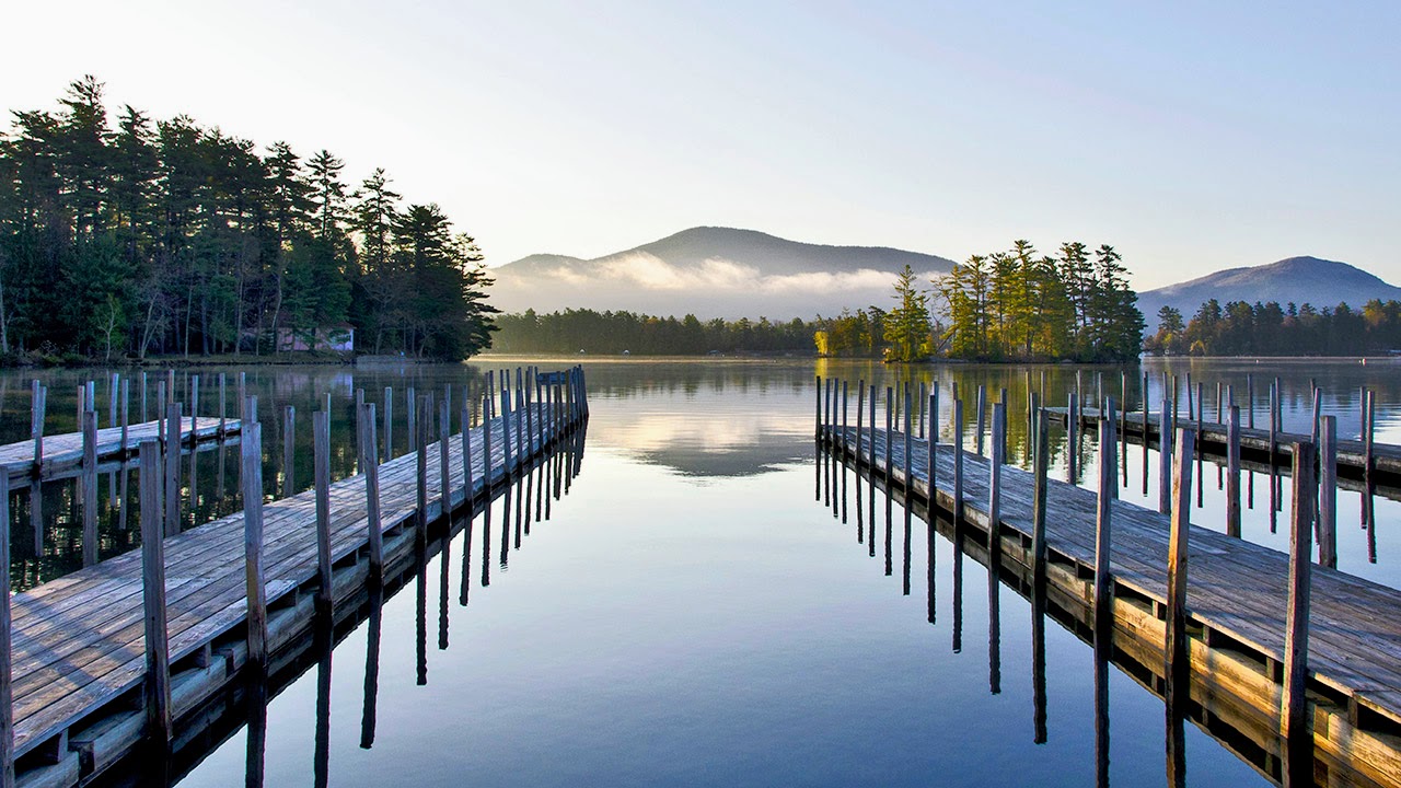 View of the docks and water 