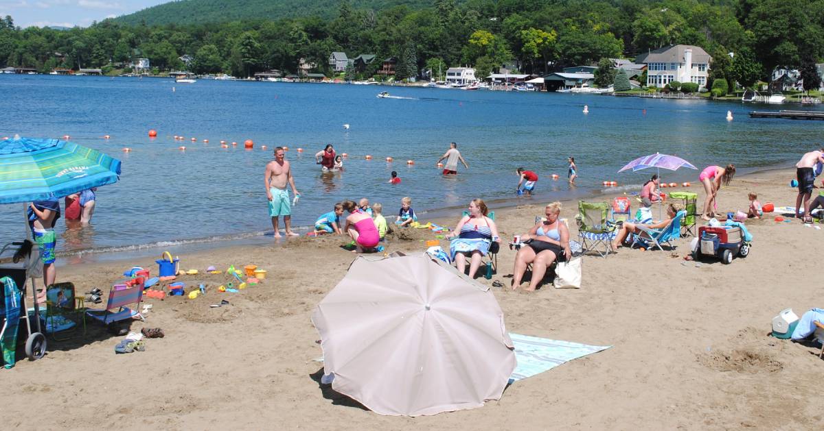 people on a beach