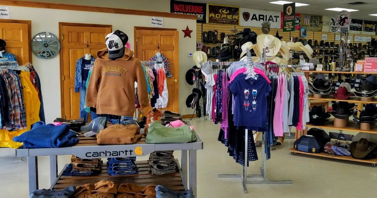 clothing store with carhartt brand