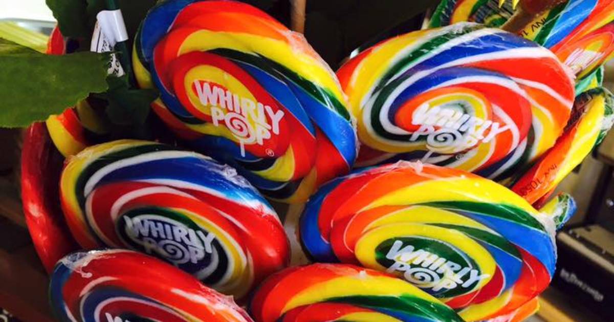 colorful lollipop display
