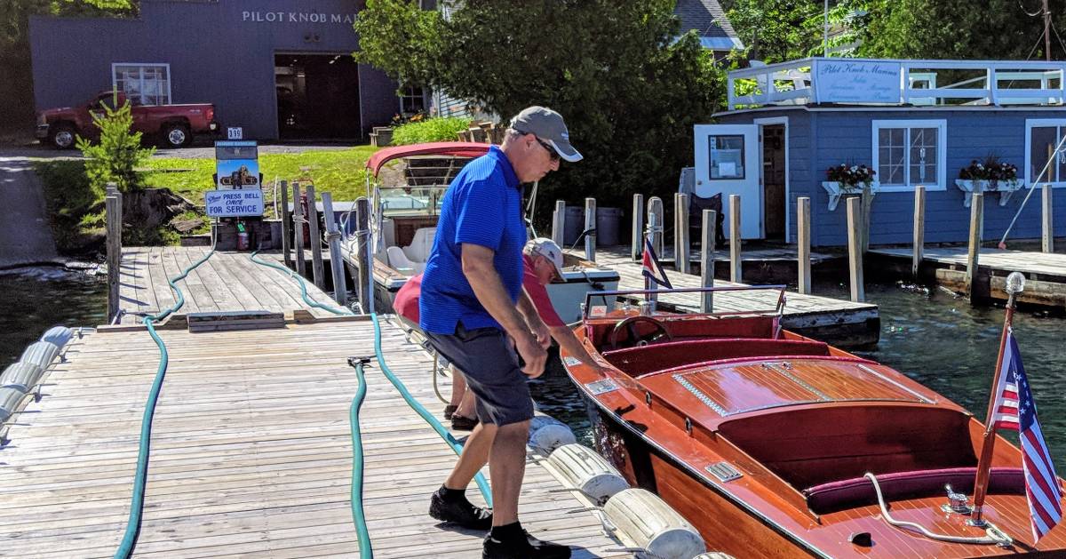 Pilot Knob Marina gas fueling station