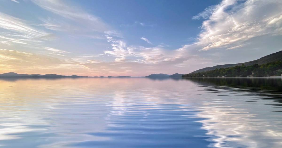 sunrise over lake