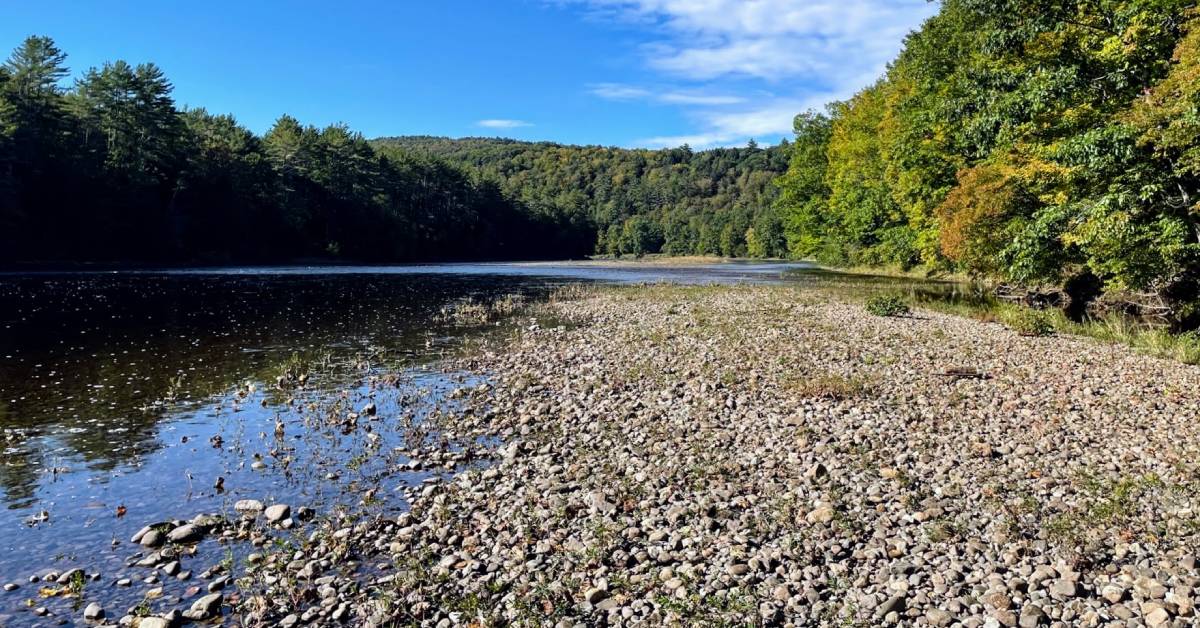 land near riverbank