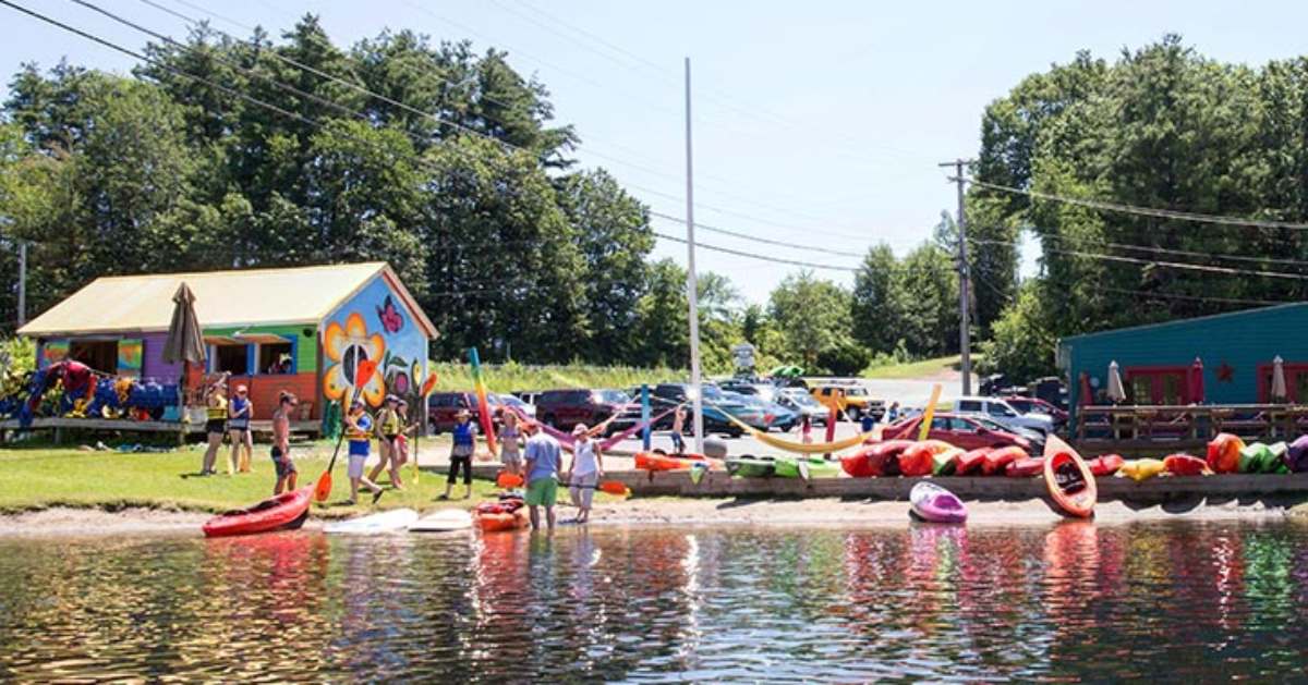 paddlesports shop by the shoreline