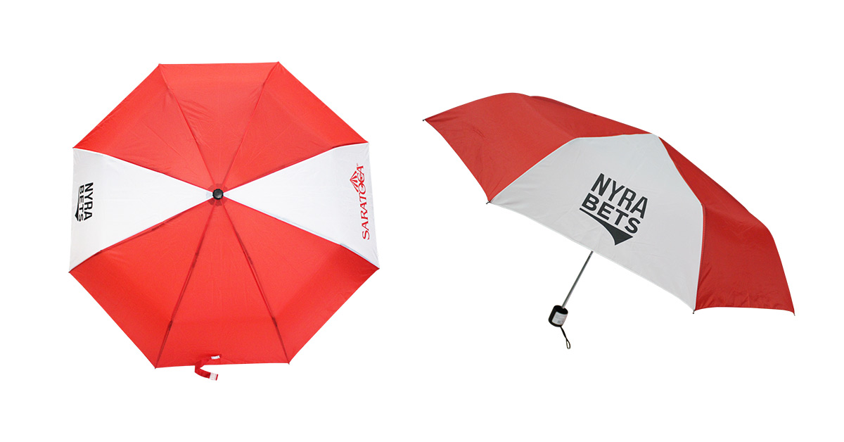 red and white nyra bets umbrella