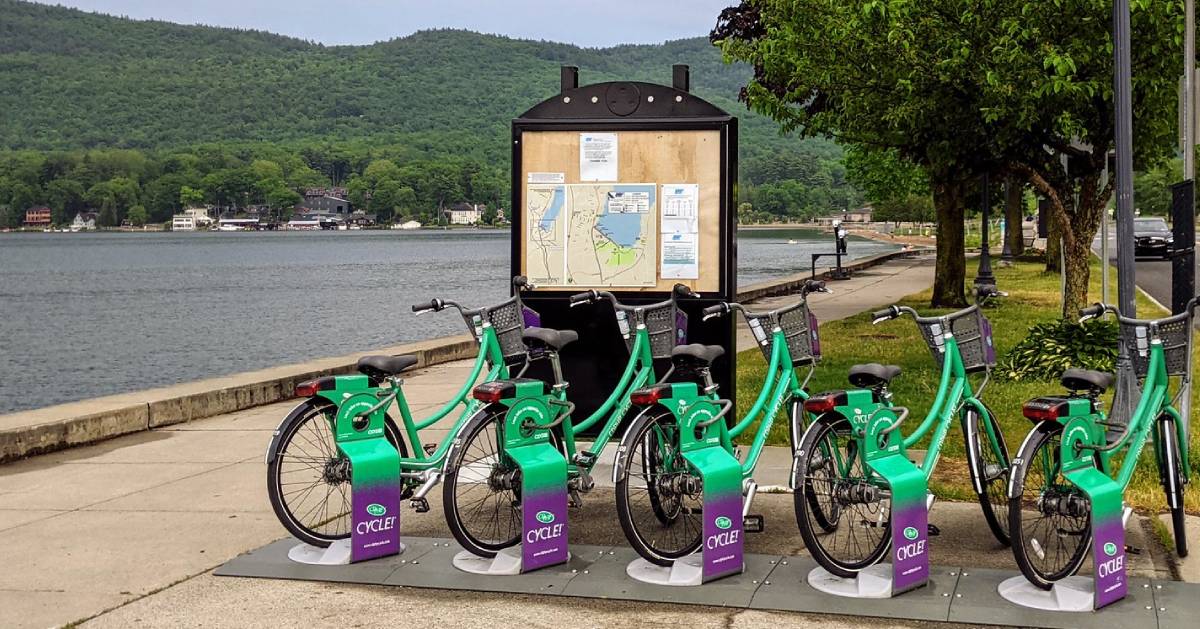 bikes by the water