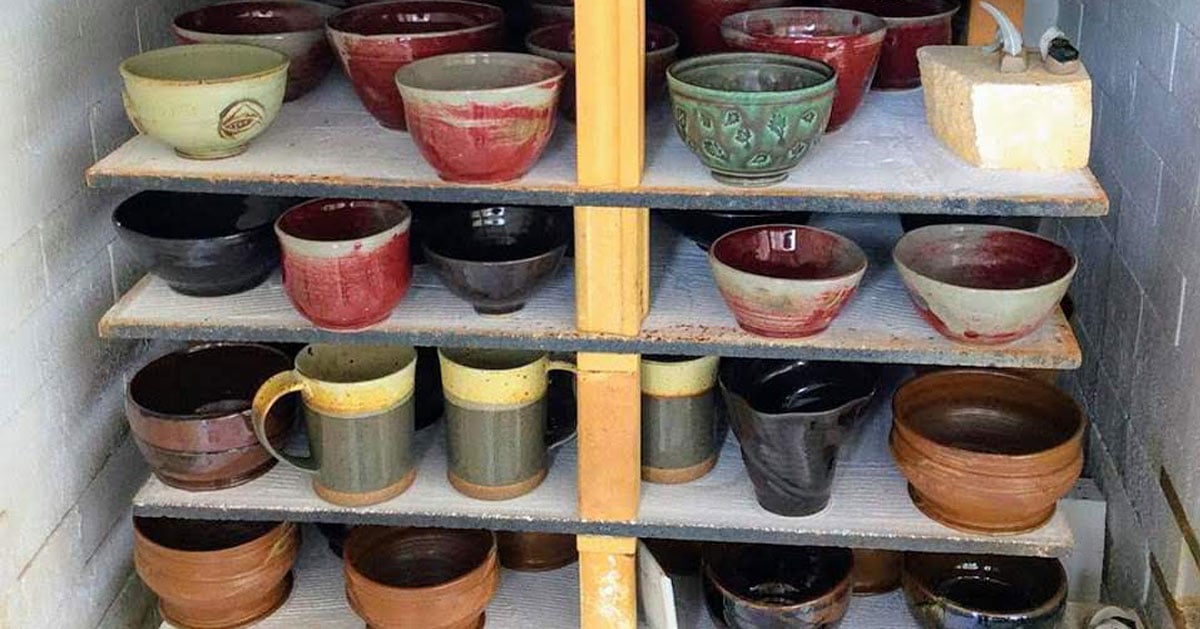 rows of clay pots