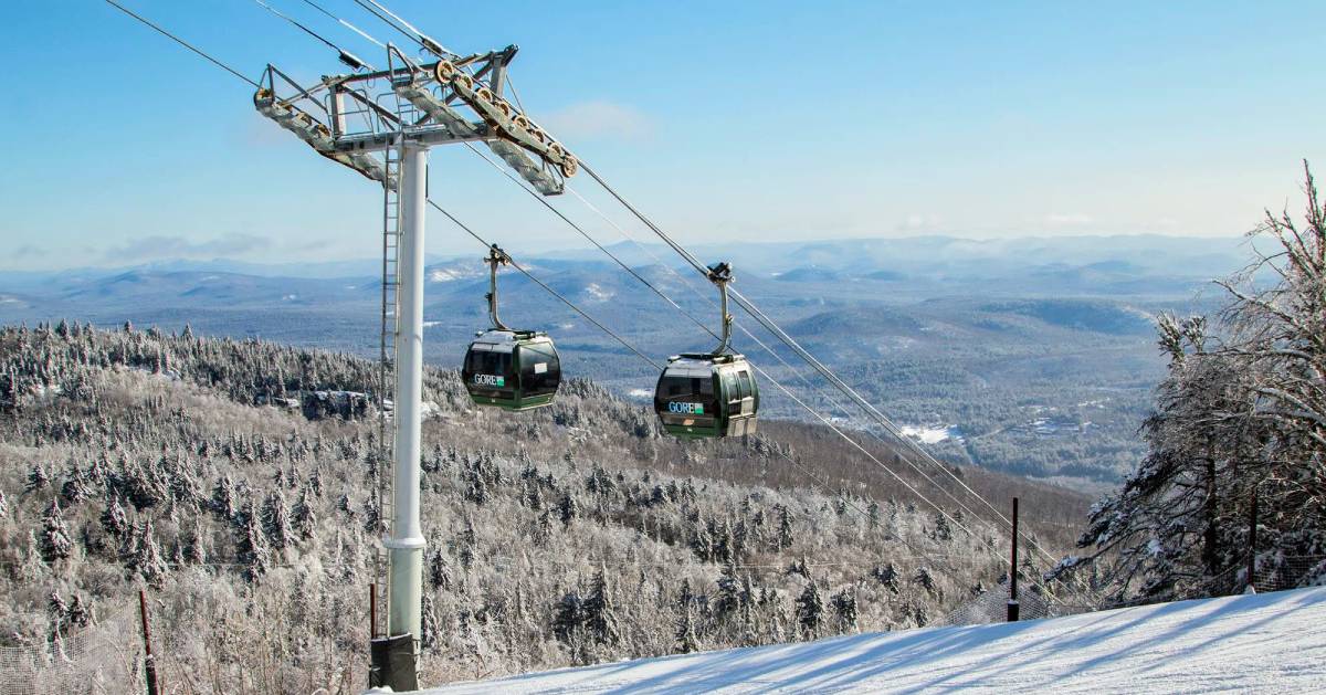 Gore's gondola in the winter