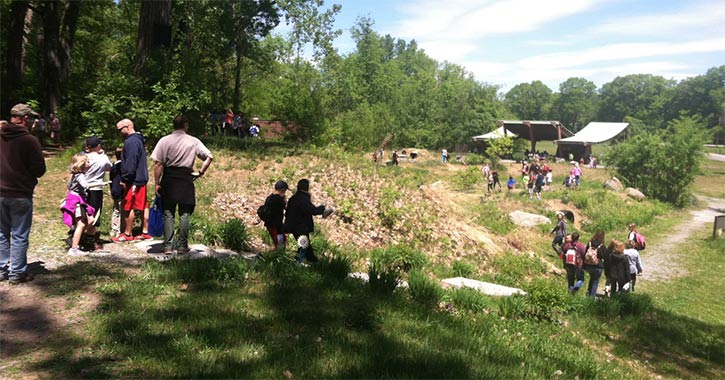 group of people at hudson crossing park