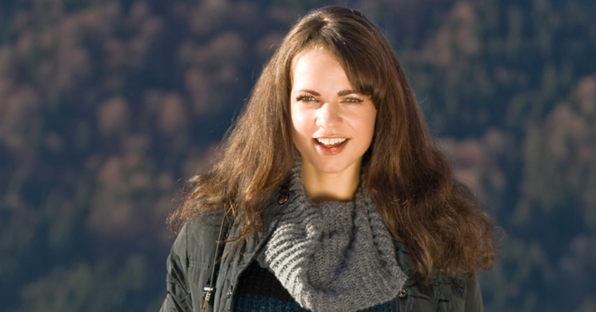 woman with scarf