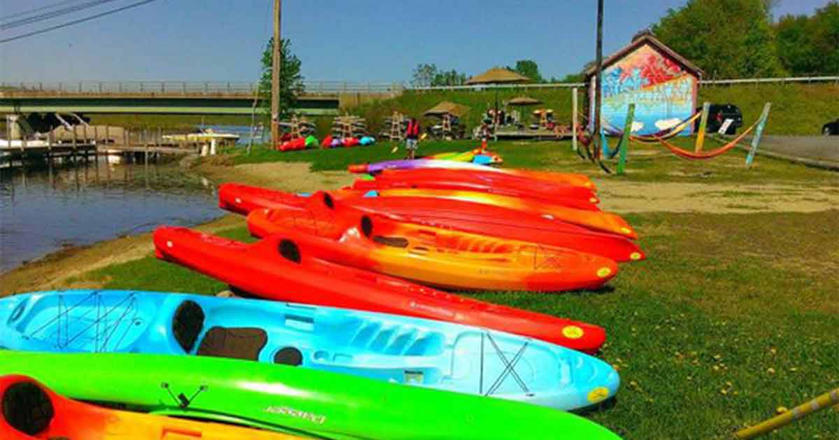 kayaks at the kayak shak