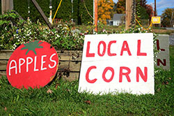 local food sign 