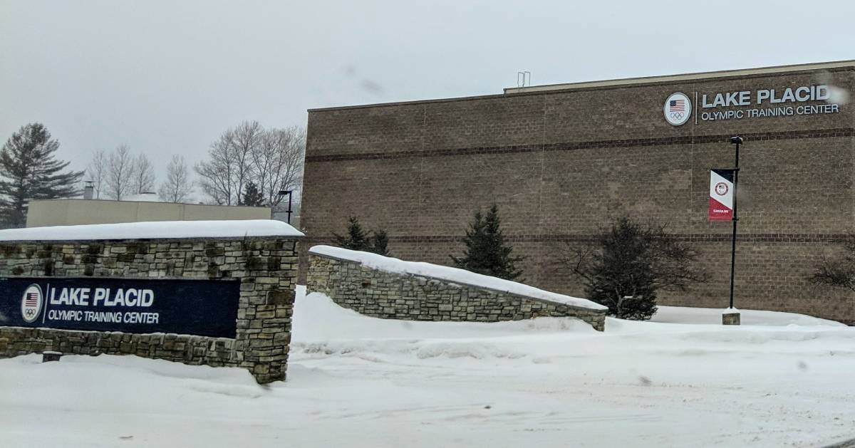 the Olympic Training Center in Lake Placid in the winter