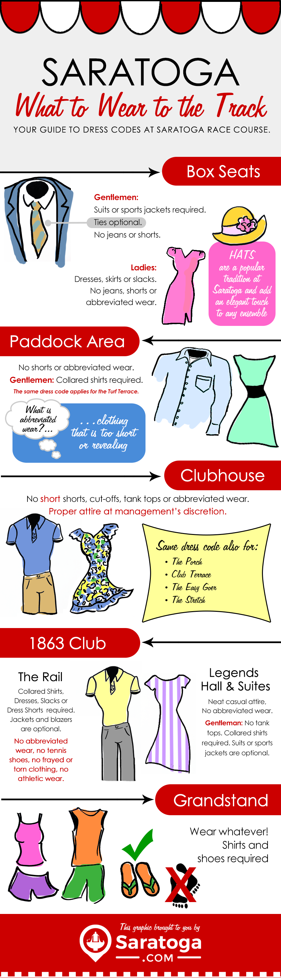saratoga race course dress code infographic