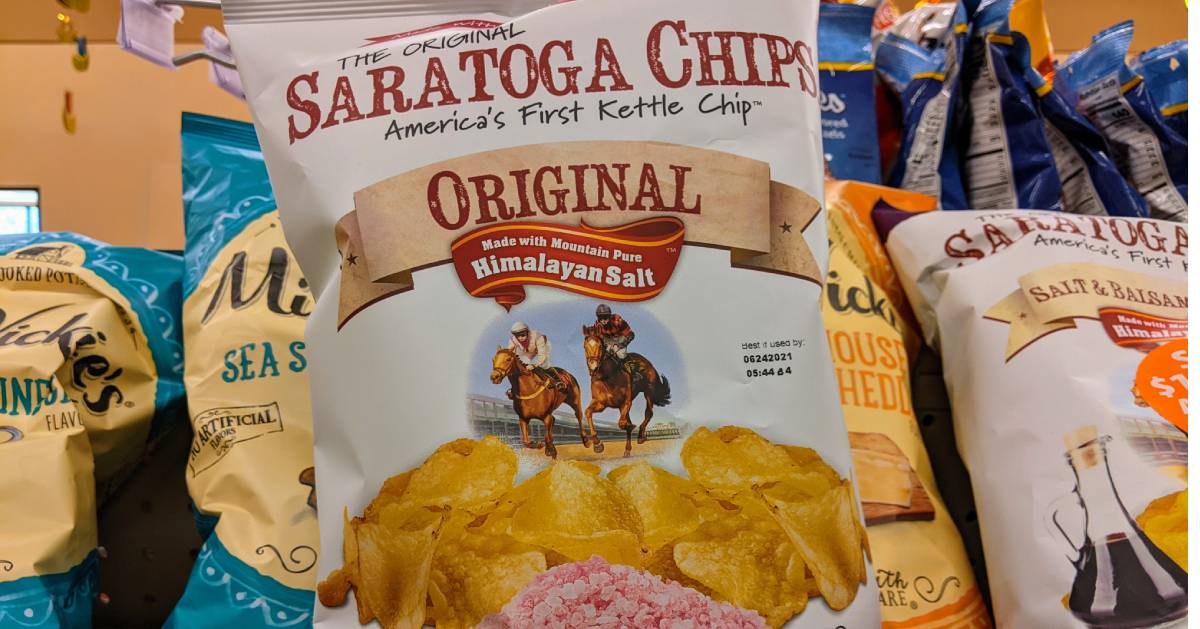 bags of saratoga chips and other brands